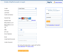 PayPal secure checkout page